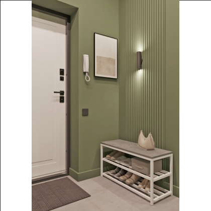 Обувница ALLERD 2 RION, белый муар, 830х320х450, бетон - 3