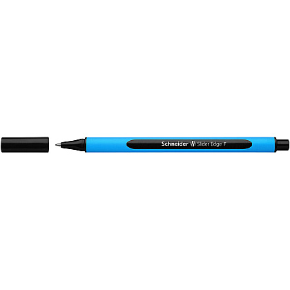 Ручка шариковая "Schneider Slider Edge F", голубой, черный, стерж. черный - 3