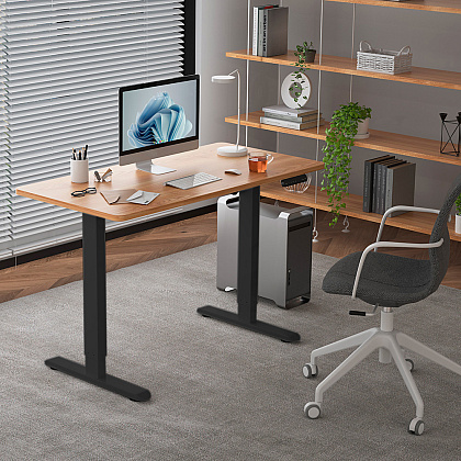 Стол с электроприводом WellDesk Prime 1300x675х18 черный/акация лэйкленд (9191461+9072453) - 3