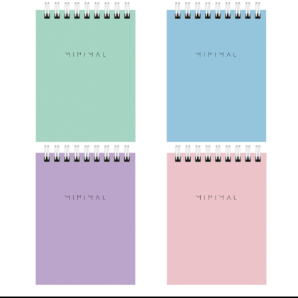 Блокнот "Minimal Pastel", А7, 40 листов, клетка, ассорти
