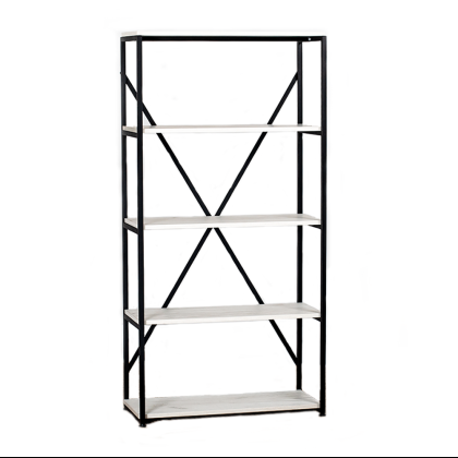 Стеллаж "Loft CH-1", 800х350х1620 мм, черный, белый крафт