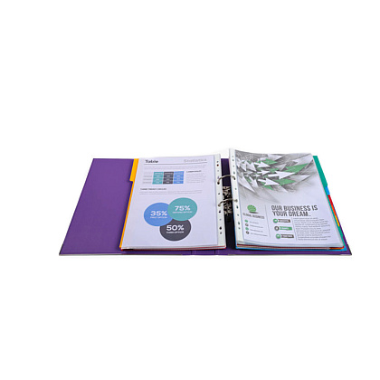 Папка-регистратор "Exacompta", A4, 50 мм, ПВХ, фиолетовый - 2