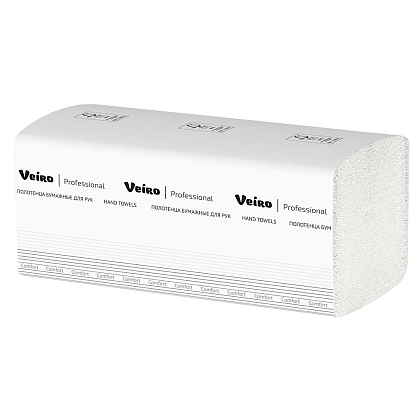 Полотенца бумажные "Veiro Professional Comfort", V-сложение, 2 слоя, 200 листов