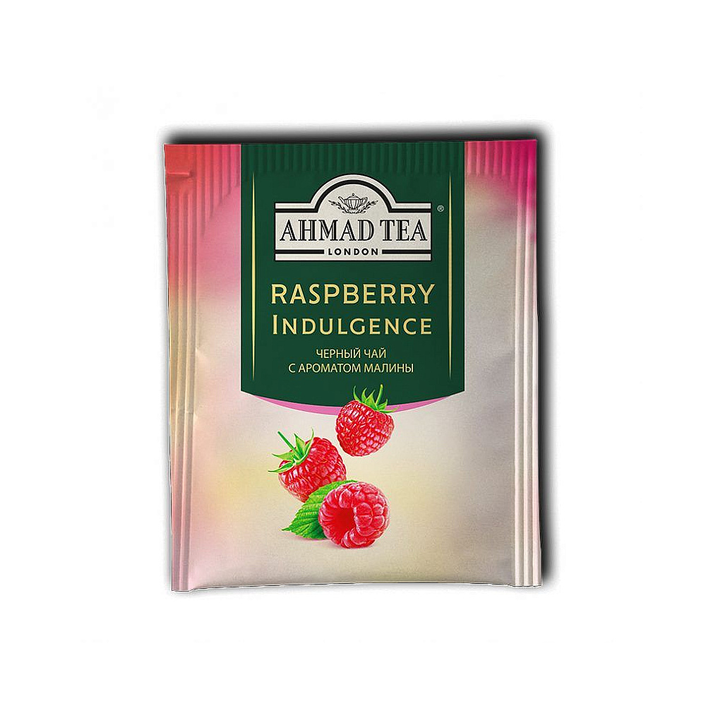 Чай "Ahmad Tea Raspberry Indulgence", 25 пакетиков x1.5 гр, черный, со вкусом и ароматом малины - 3