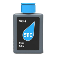 Чернила Deli 511C, 65 мл, голубой