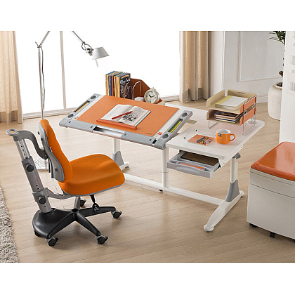 Стол Comf-Pro King Desk, 1400х765х(530-770) мм, белый, зеленый - 7