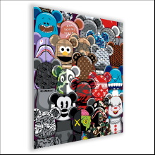 Картина по номерам "Bearbrick brands"