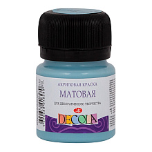 Краска акриловая матовая "Декола", 536 серо-голубая, 20 мл., банка