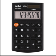 Калькулятор карманный Ansa "AN200NR", 8-разрядный, черный