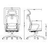 Кресло компьютерное SitZone U-060A, сетка, ткань, черный, 2 шт/упак - 5