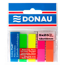 Закладки клейкие пластиковые "Donau"
