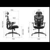 Кресло эргономичное EVERPROF Omega, Black, сетка, черный, металл, корпус черный - 7