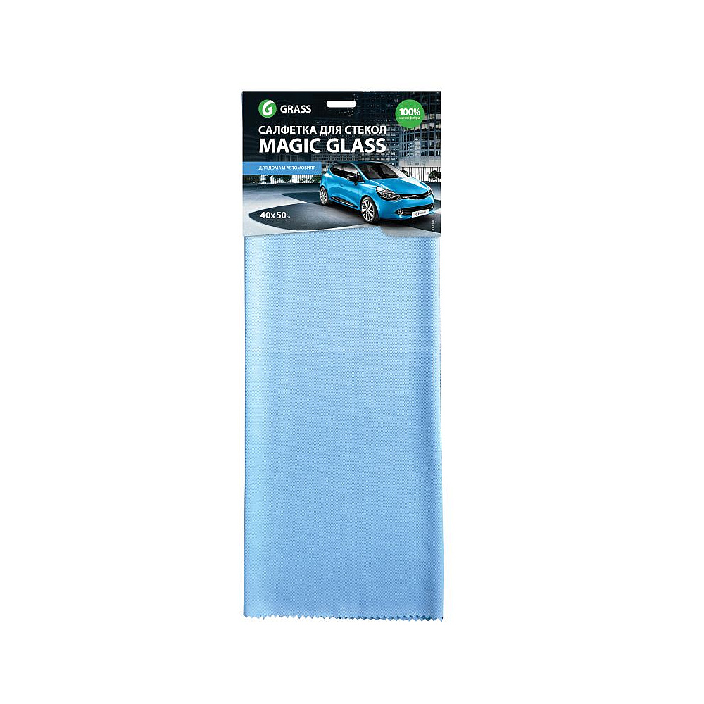 Салфетка из микрофибры для окон и стекла "Magic Glass", 40x50 см