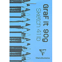 Скетчбук "Graf It", A6, 90 г/м2, 80 листов, голубой