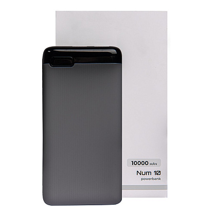 Внешний аккумулятор Power Bank "Num 10", 10000 mAh, серый - 5