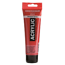 Краски акриловые "Amsterdam", 317 красный средний прозрачный, 120 мл, туба