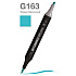 Маркер перманентный двусторонний "Sketchmarker Brush", G163 бледно-бирюзовый