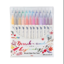 Маркер-кисть "Brush Sign pen twin", 24 шт