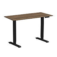 Стол с электроприводом WellDesk Prime 1300x675х18 черный/дуб санта-фе винтаж (9191461+9178196)