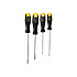 Набор отверток Deli YS EDL620004, 4 шт, SL5x100, SL6x150, PH1x100, PH2x150, черный, желтый