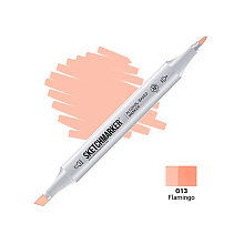 Маркер перманентный двусторонний "Sketchmarker", O13 фламинго