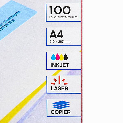 Самоклеящиеся этикетки универсальные "Apli", 52.5x21.2 мм, 100 листов, 56 шт, белый - 2