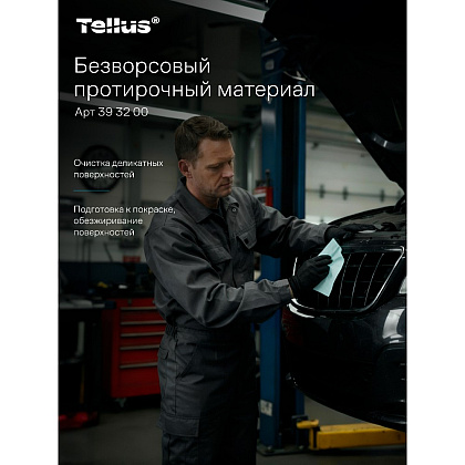 Протирочный материал нетканый Tellus, безворсовый, 1 слой, 100 листов, WM5 - 21
