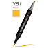 Маркер перманентный двусторонний "Sketchmarker Brush", Y51 желтый