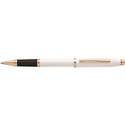 Ручка роллер "Century II Pearlescent White Lacquer", 0,7 мм, жемчужный, розовое золото, стерж. черный - 2