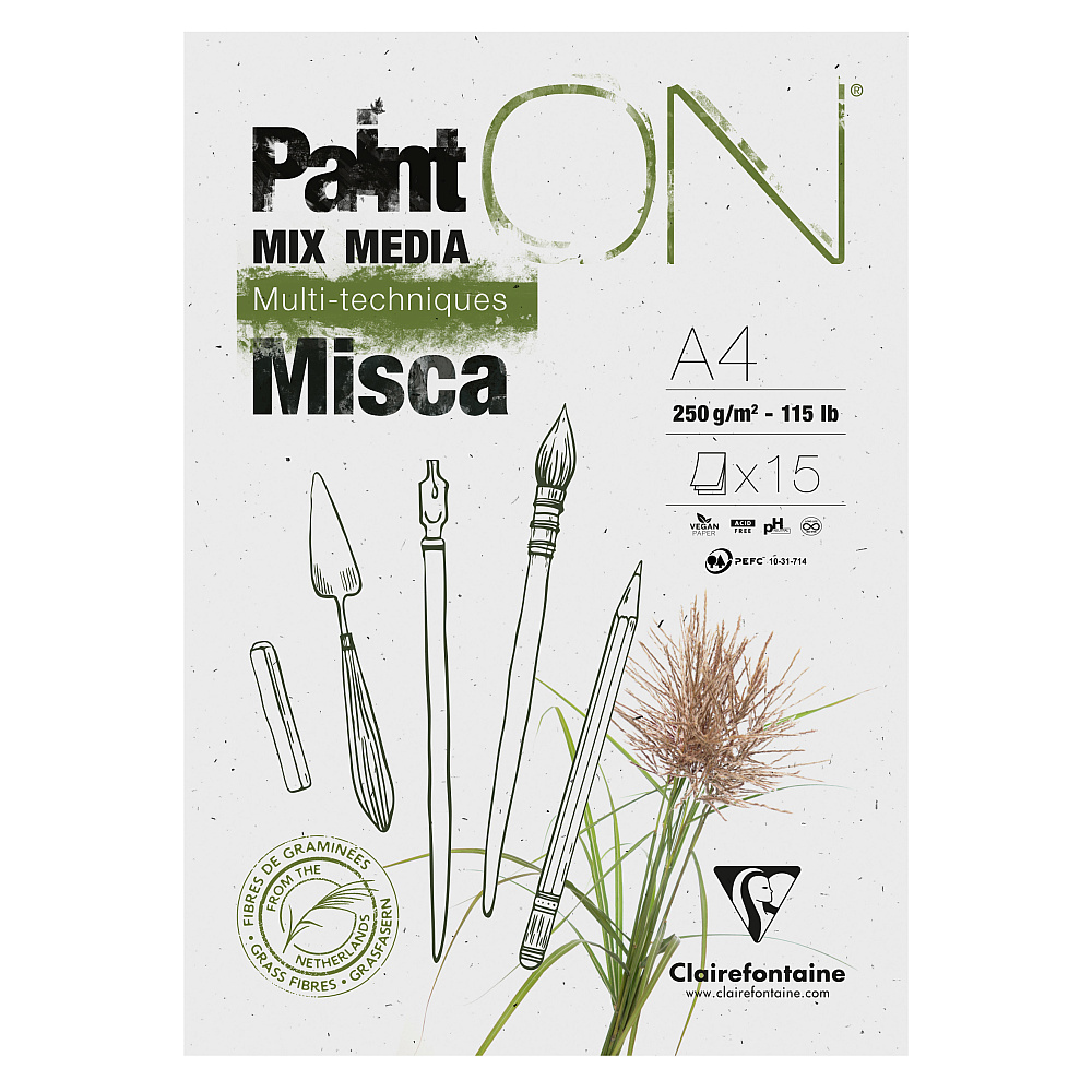 Блок-склейка "Paint`On" Misca, A4, 250г/м2, 15 листов