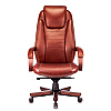 Кресло д/руководителя Бюрократ T-9923WALNUT светло-коричневый Leather Eichel кожа крестовина металл/дерево - 2