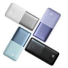 Внешний аккумулятор Baseus "Bipow Pro Digital Display Fast Charge Power Bank", 10000 mAh, голубой
