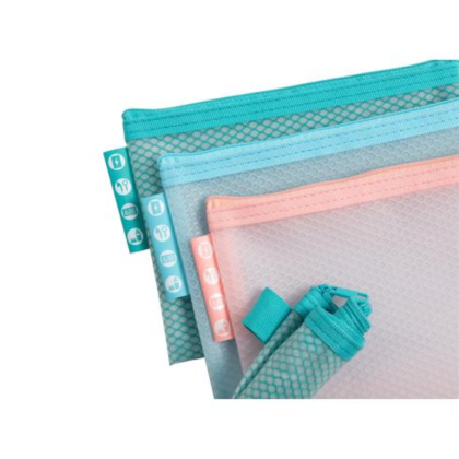 Папка конверт на молнии "Chromaline Pastel", А6, ассорти
