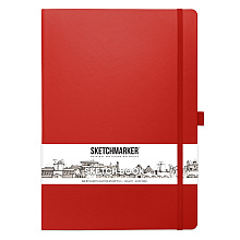 Скетчбук "Sketchmarker", 21x30 см, 140 г/м2, 80 листов, красный