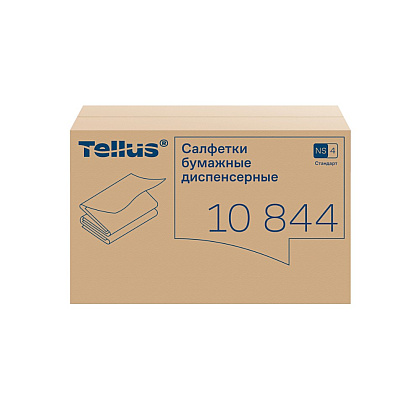 Салфетки Tellus Стандарт NS4, для диспенсера, 200 листов, 2 слоя, белый - 3