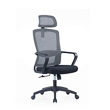 Кресло для руководителя SitZone U-060A, сетка, ткань, черный, пластик
