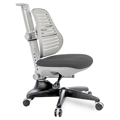 Кресло детское Comf-Pro С3 317 Chair, пластик, ткань, серый, пластик, корпус черный, серый, с чехлом салатовым