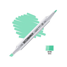 Маркер перманентный двусторонний "Sketchmarker", G143 мята