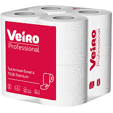 Бумага туалетная Veiro Professional Premium, в стандартных рулонах, 8 рул, 15 м, 2 слоя