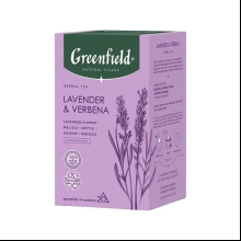 Чайный напиток "Greenfield Tisane Lavender&Verbena", 20 пакетиков x 1.8 г, с лавандой и вербеной