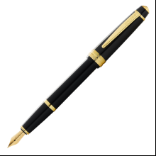 Ручка перьевая F "Bailey Light Polished Black Resin and Gold Tone"