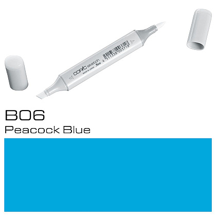 Маркер перманентный "Copic Sketch", B-06 синий павлин