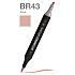 Маркер перманентный двусторонний "Sketchmarker Brush", BR43 ясень