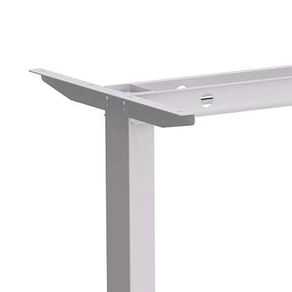 Стол с электроприводом WellDesk Basic 1300x675х18 белый/дуб хантон темный (9191460+9178197) - 4