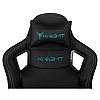 Кресло игровое Бюрократ "Knight Outrider Smile", экокожа, пластик, черный - 8