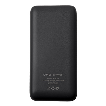 Внешний аккумулятор Power Bank "Num 20", 20000 mAh, черный - 3