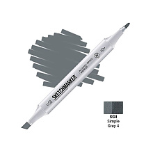 Маркер перманентный двусторонний "Sketchmarker", SG4 серый простой №4