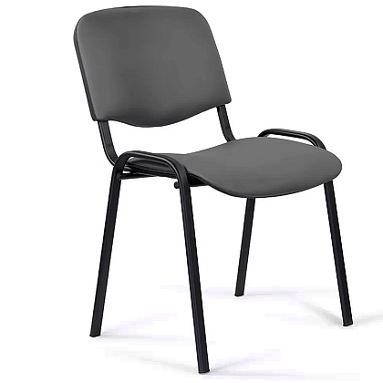 Стул для посетителей ИЗО BLACK, ткань, серая C-38