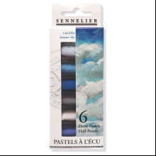 Пастель сухая "À l'écu Half Pastel. Летнее небо", 6 цветов