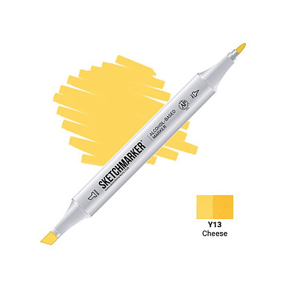 Маркер перманентный двусторонний "Sketchmarker", Y13 сыр